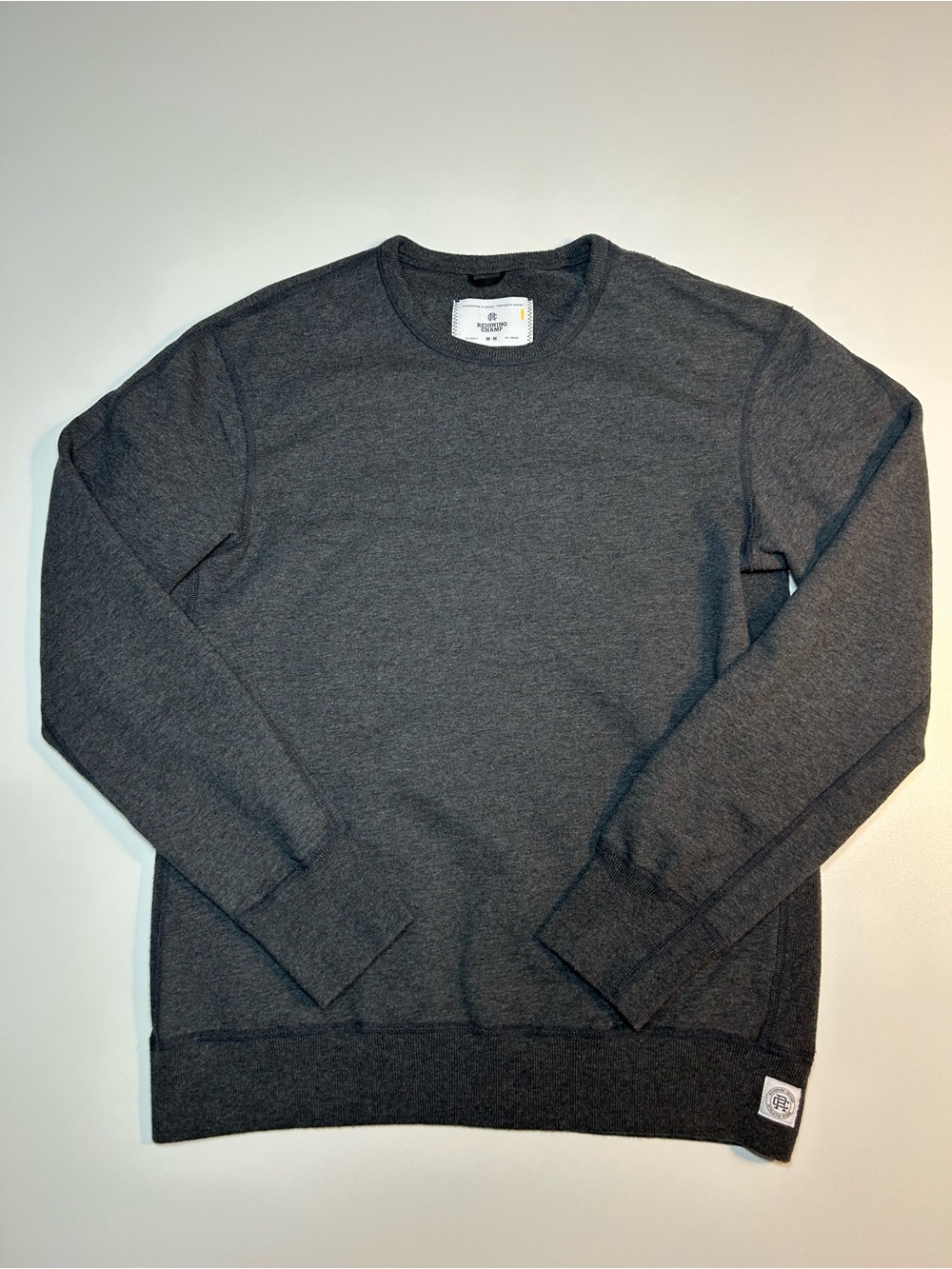 Reigning Champ Midweight Terry Standard Crewneck Sweatshirt Heather Charcoal